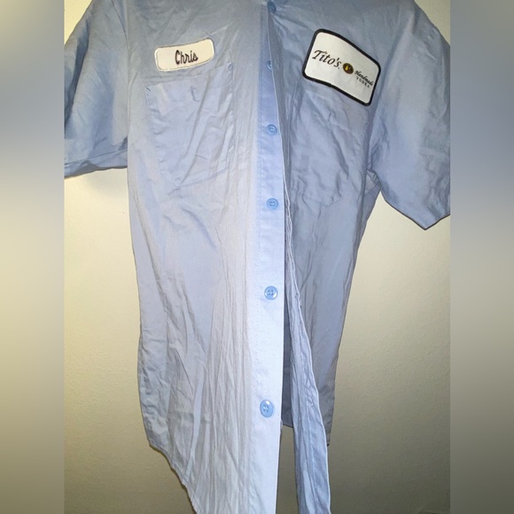 NWOT | Tito's Vodka | Workwear Styled Cintas Button Up | Short Sleeve | Large - Picture 2 of 8
